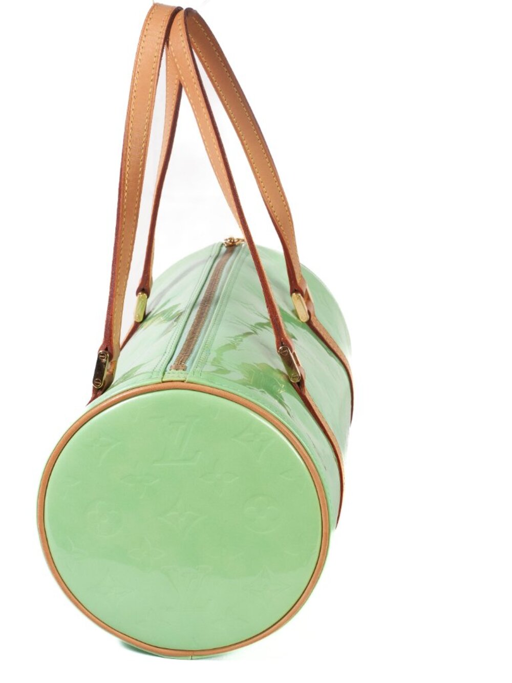 Authentic LOUIS VUITTON Monogram Green Bedford Vernis Papillon 30 Handbag - Picture 4 of 13